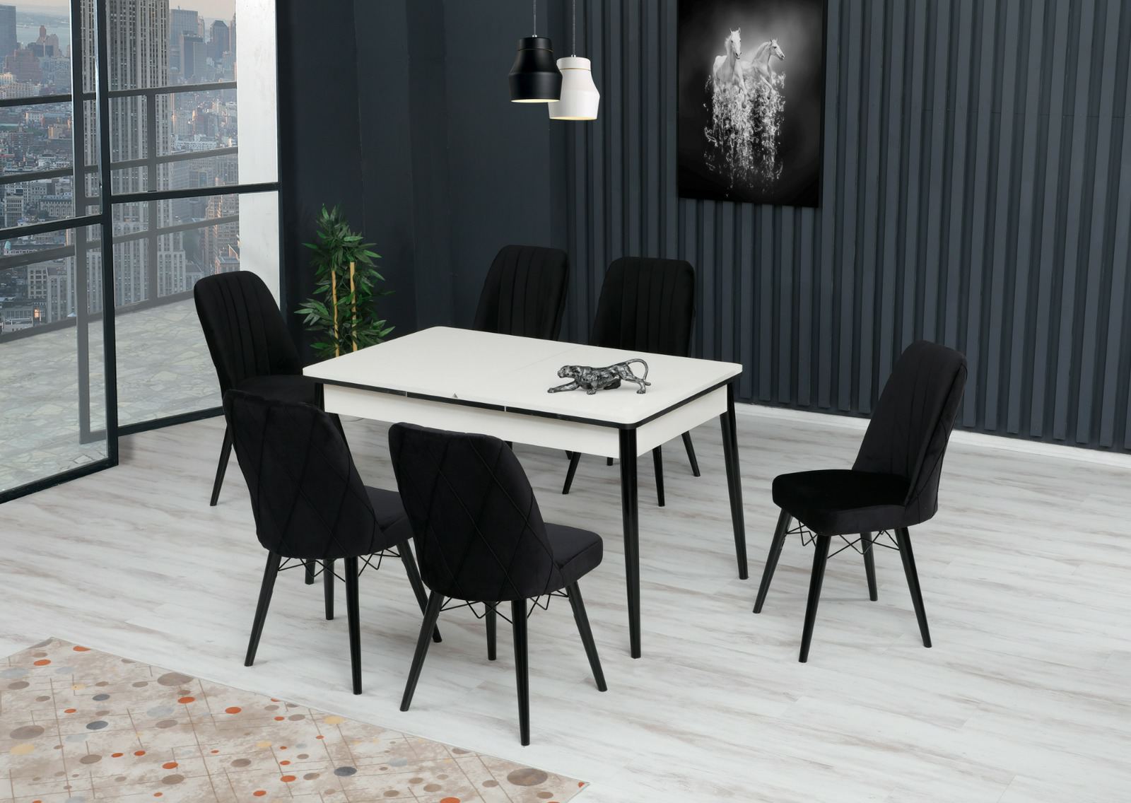 Set de masă ES 610 (6 scaune)