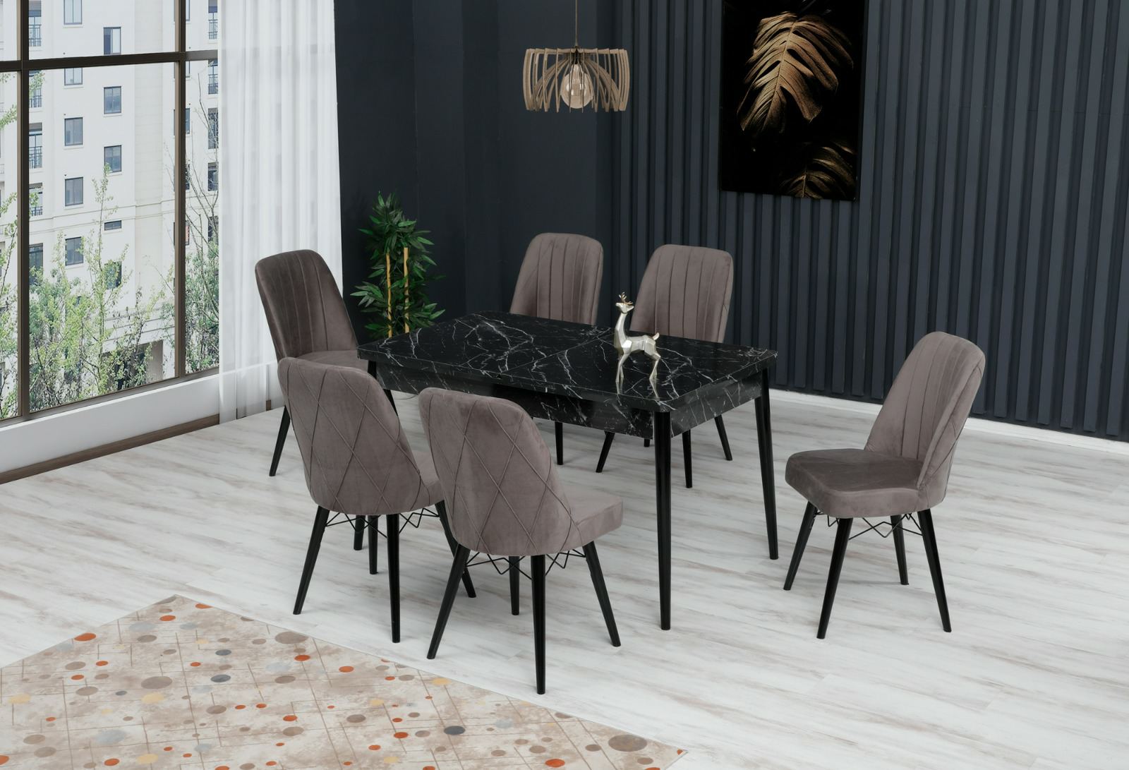 Set de masă ES 605 (6 scaune)