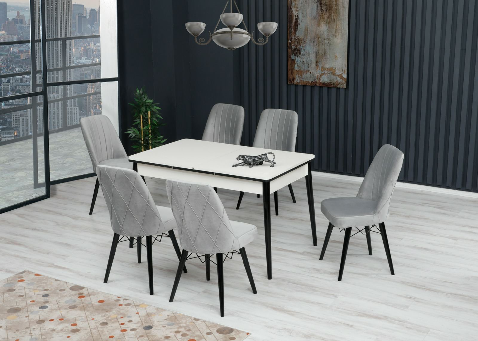 Set de masă ES 618 (6 scaune)