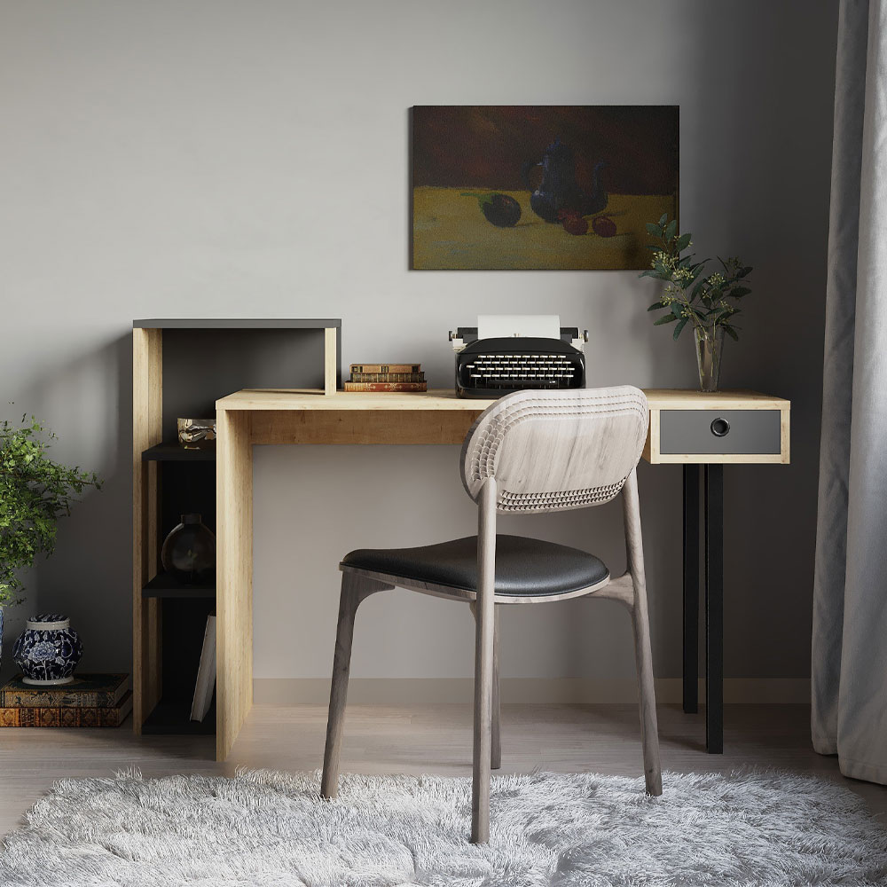 Masă birou ML Loyd Oak/Anthracite