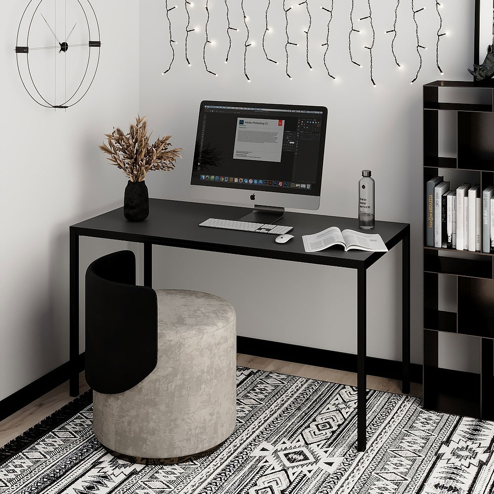 Masă birou Mobicasa Brevity Loft Grafit/Negru