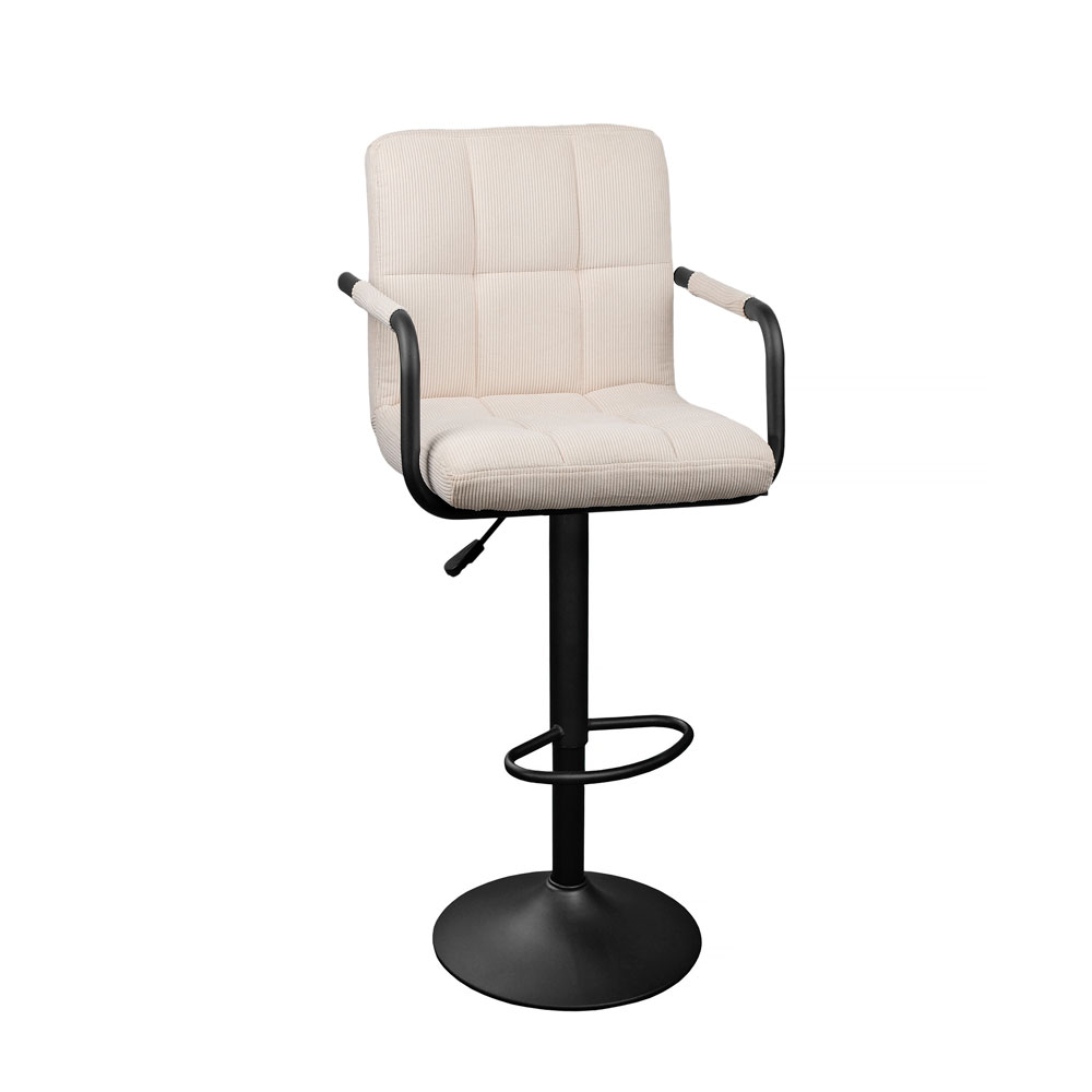 Scaun bar Decoprim SB-042 Velvet Bej/Negru