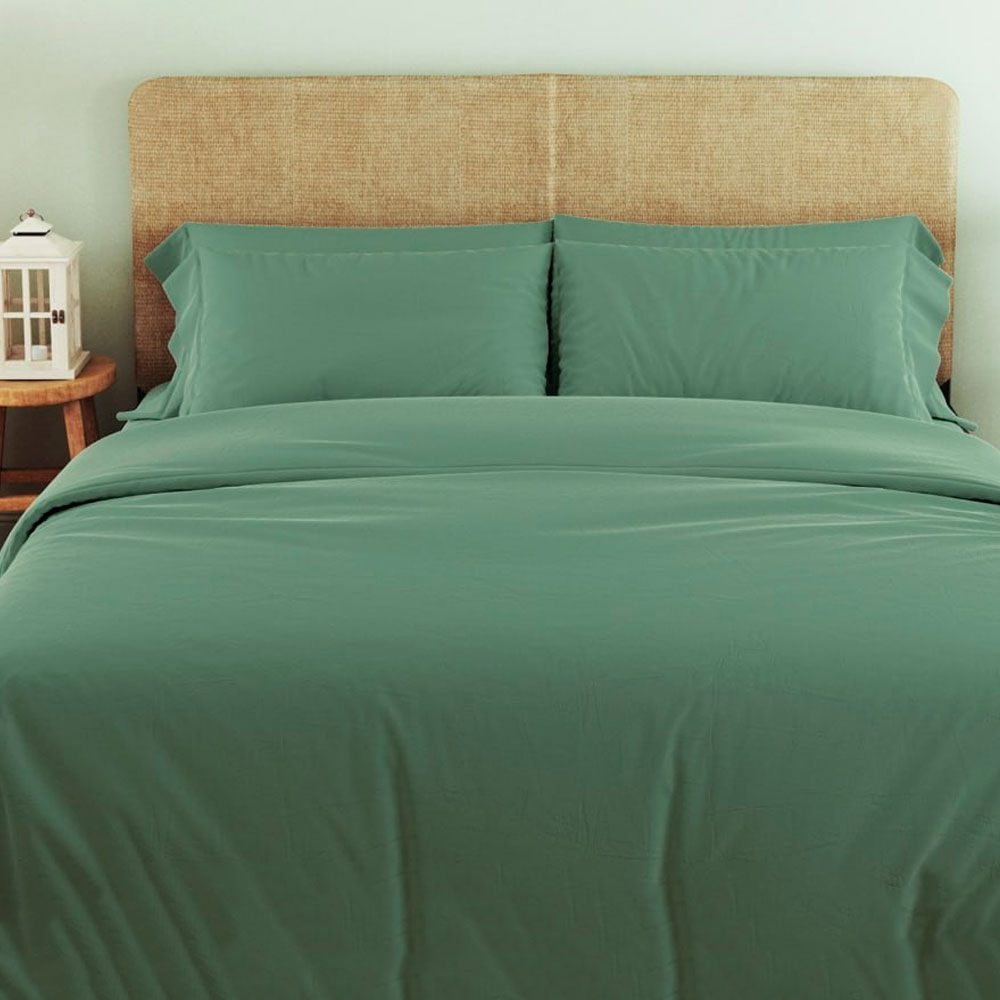 Lenjerie de pat Relaxe Soft Dreams Verde-Gri (2 persoane Euro)