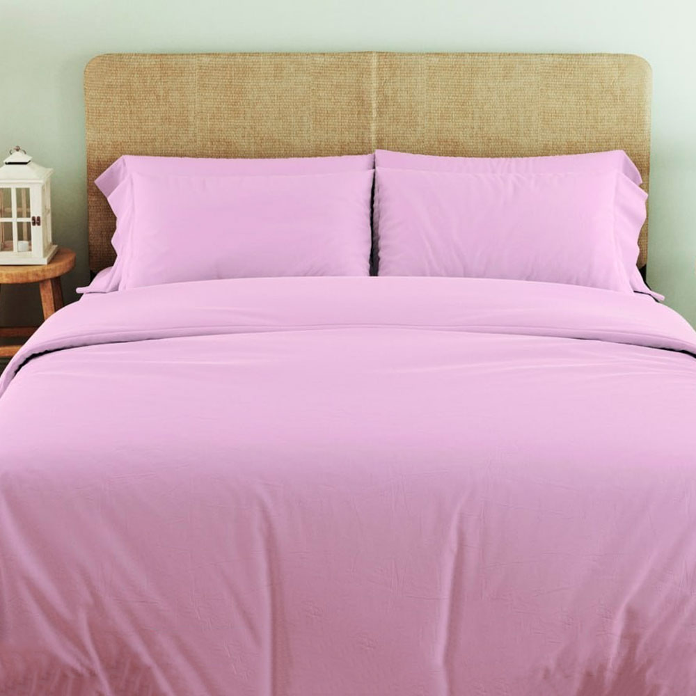Lenjerie de pat Relaxe Soft Dreams Roz Deschis (2 persoane Euro)